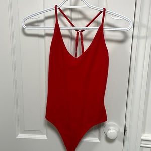 Aritzia red body suit